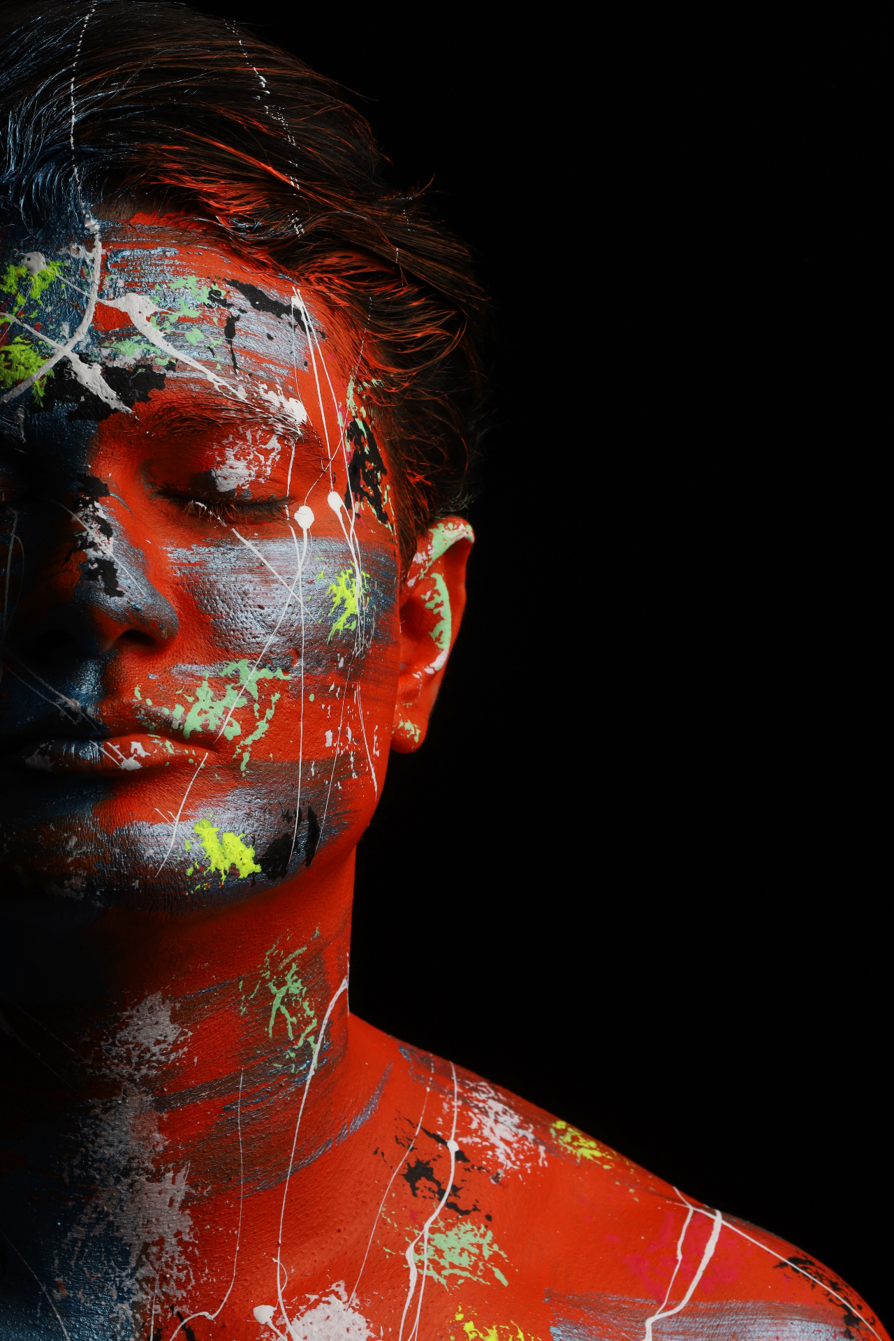 Ensaio autoral — body-paint terracota